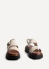 Linzi Shift Beige Faux Leather Flatform Sandals - Size 7 Image 3