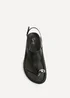 Linzi Latch Black Toe Ring Flat Sandals - 4 Image 4