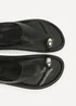 Linzi Latch Black Toe Ring Flat Sandals - 4 Image 5