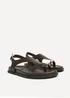 Linzi Latch Brown Toe Ring Flat Sandals - 7 Image 5