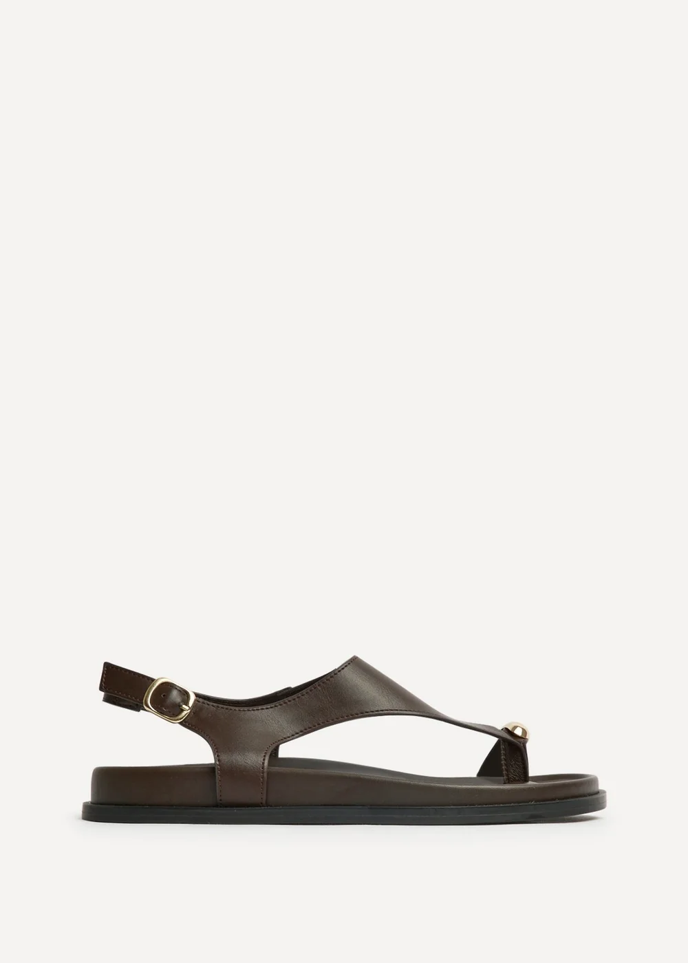 Linzi Latch Brown Toe Ring Flat Sandals - 7 Image 2