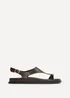Linzi Latch Brown Toe Ring Flat Sandals - 7 Image 2