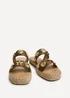 Linzi Clarity Brown Raffia Embellished Sliders - Size 7 Image 3