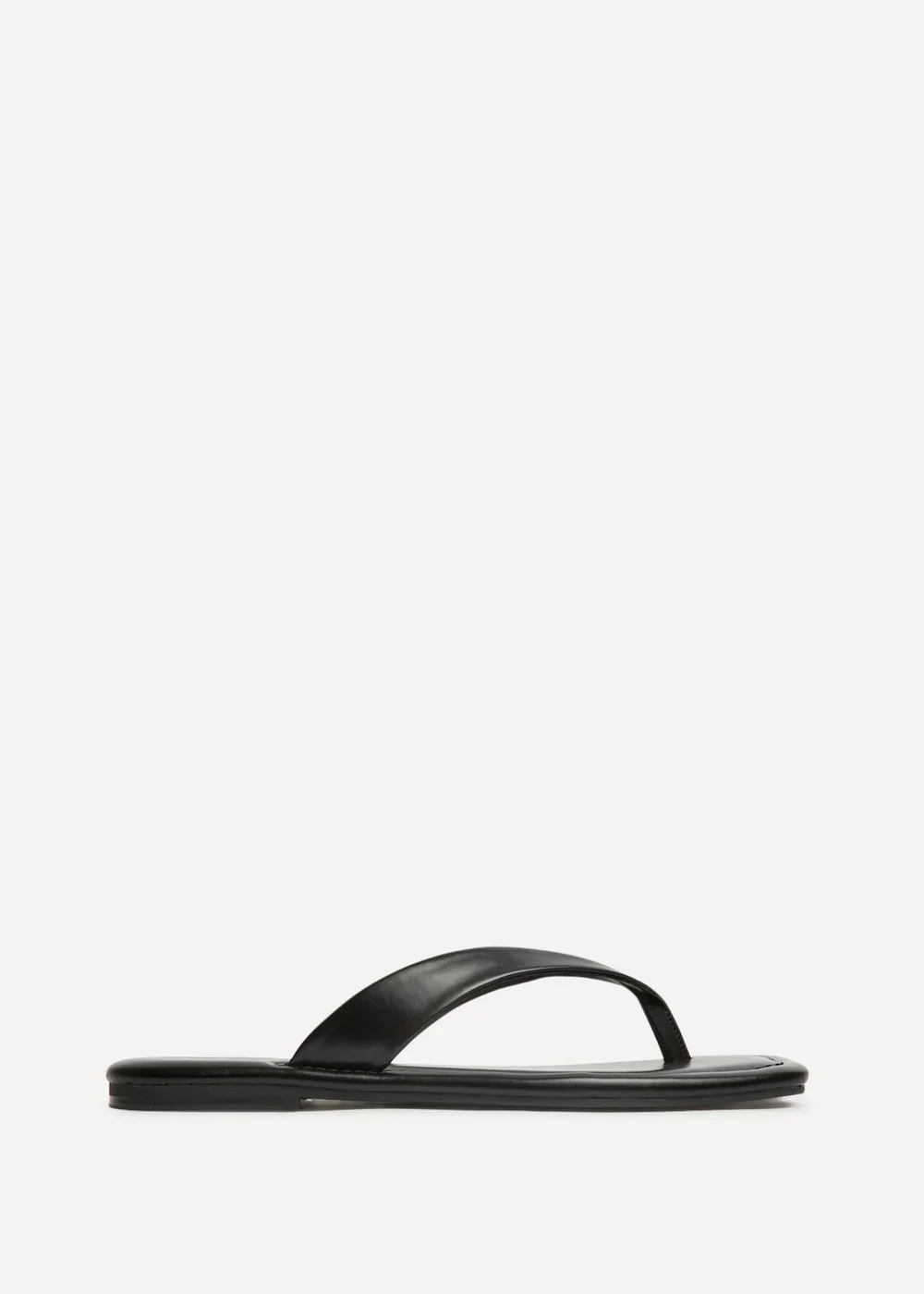 Linzi Element Black Toe Post Flat Sandals - 6 Image 2