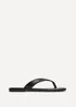 Linzi Element Black Toe Post Flat Sandals - 6 Image 2