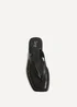 Linzi Element Black Toe Post Flat Sandals - 6 Image 4