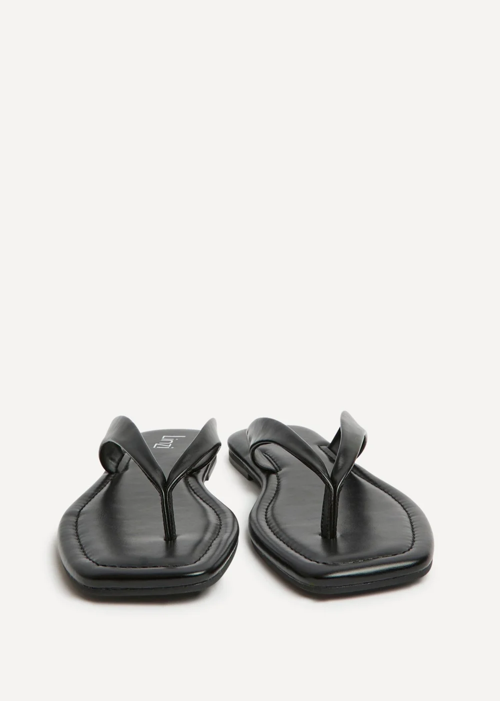 Linzi Element Black Toe Post Flat Sandals - 6 Image 3