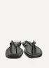 Linzi Element Black Toe Post Flat Sandals - 6 Image 3
