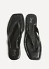 Linzi Element Black Toe Post Flat Sandals - 6 Image 5