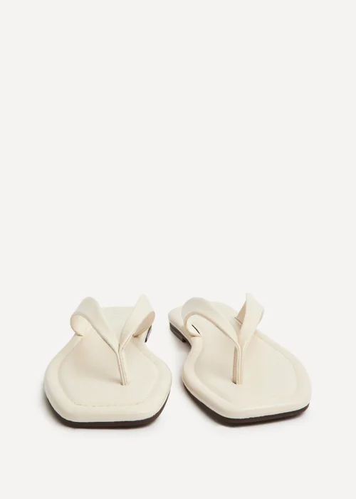 Linzi Element Ivory Toe Post Flat Sandals - 6 Image 3
