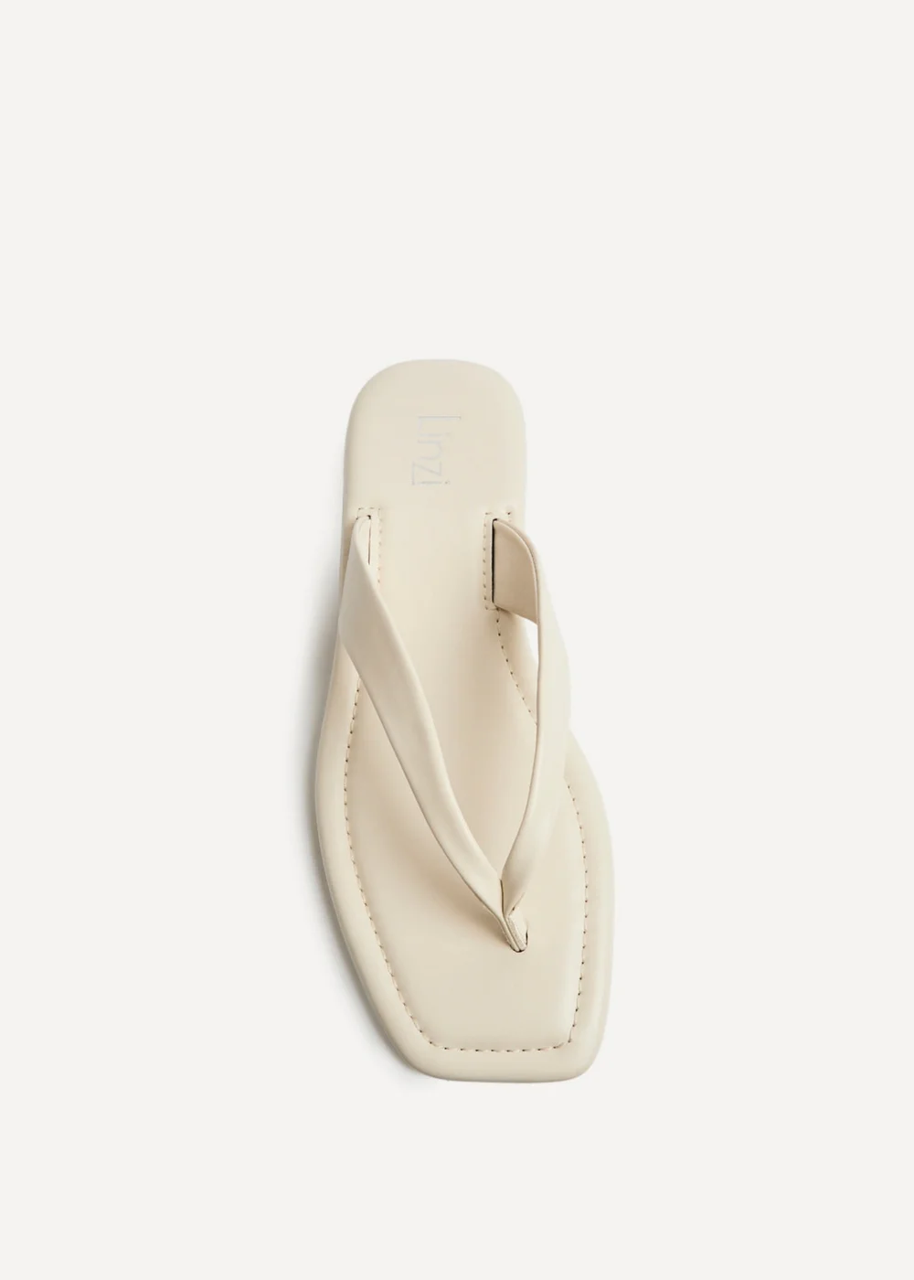 Linzi Element Ivory Toe Post Flat Sandals - 6 Image 4