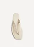 Linzi Element Ivory Toe Post Flat Sandals - 6 Image 4
