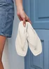 Linzi Element Ivory Toe Post Flat Sandals - 6 Image 1