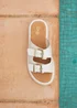 Linzi Capture Nude Double Buckle Flat Sandals - 8 Image 1