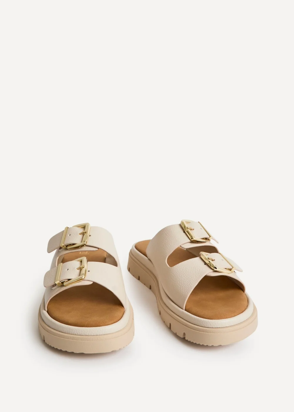 Linzi Capture Nude Double Buckle Flat Sandals - 8 Image 3