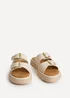 Linzi Capture Nude Double Buckle Flat Sandals - 8 Image 3