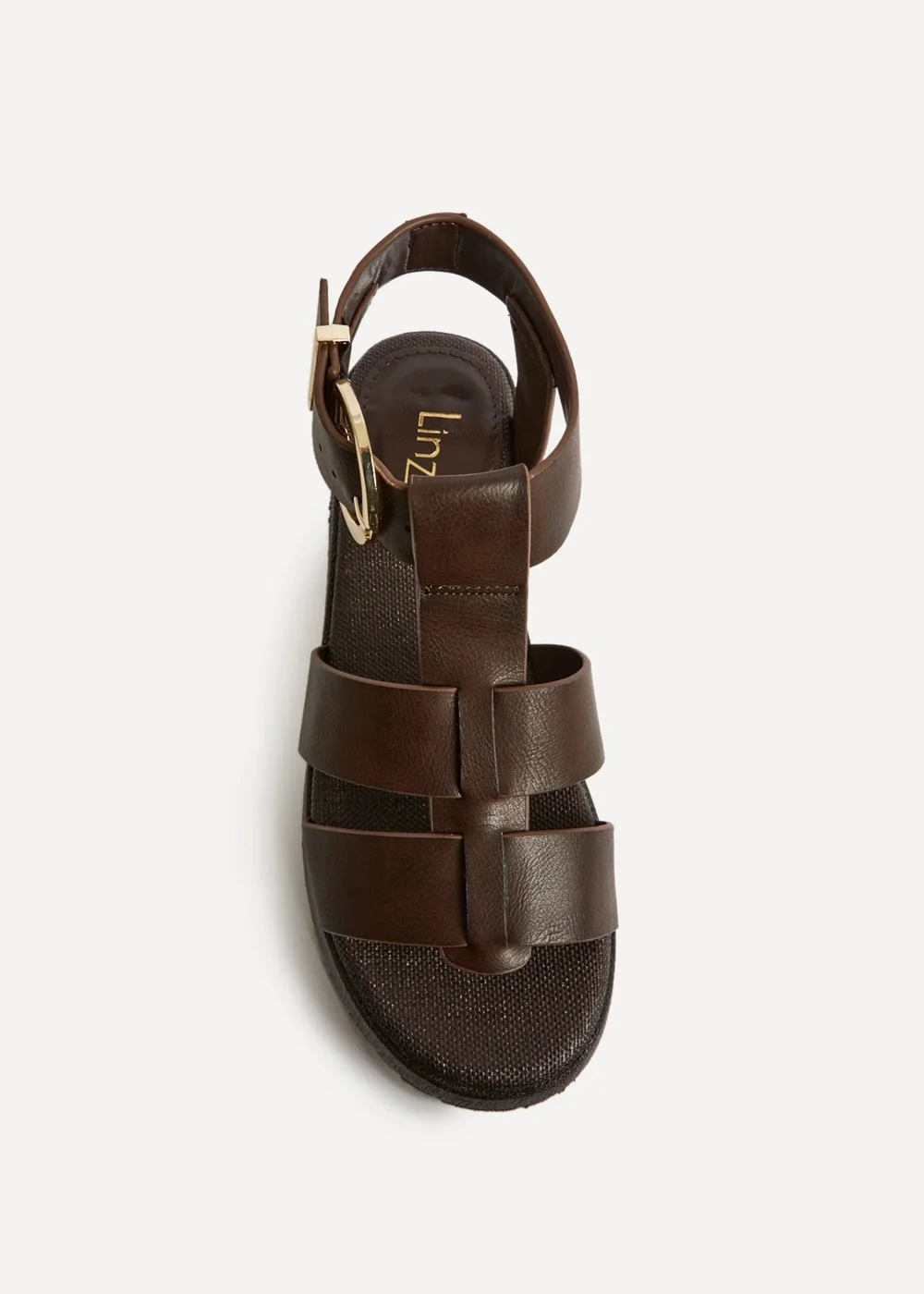 Linzi Tori Brown Gladiator Flatform Sandals - Size 6 Image 4