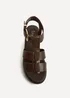 Linzi Tori Brown Gladiator Flatform Sandals - Size 6 Image 4