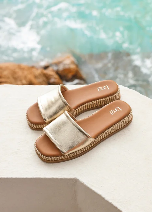 Linzi Stay Gold Flatform Mule Sandals - 7 Image 6