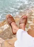 Linzi Stay Tan Flatform Mule Sandals - Size 6 Image 1