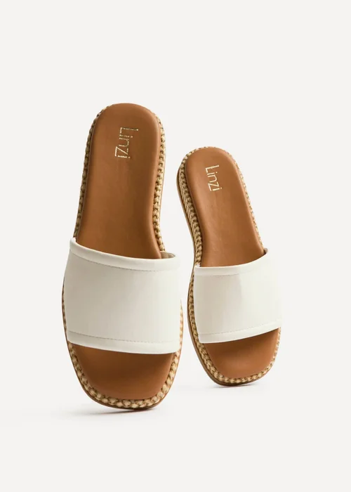 Linzi Stay White Flatform Mule Sandals - 5 Image 5