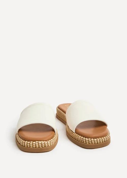 Linzi Stay White Flatform Mule Sandals - 5 Image 3