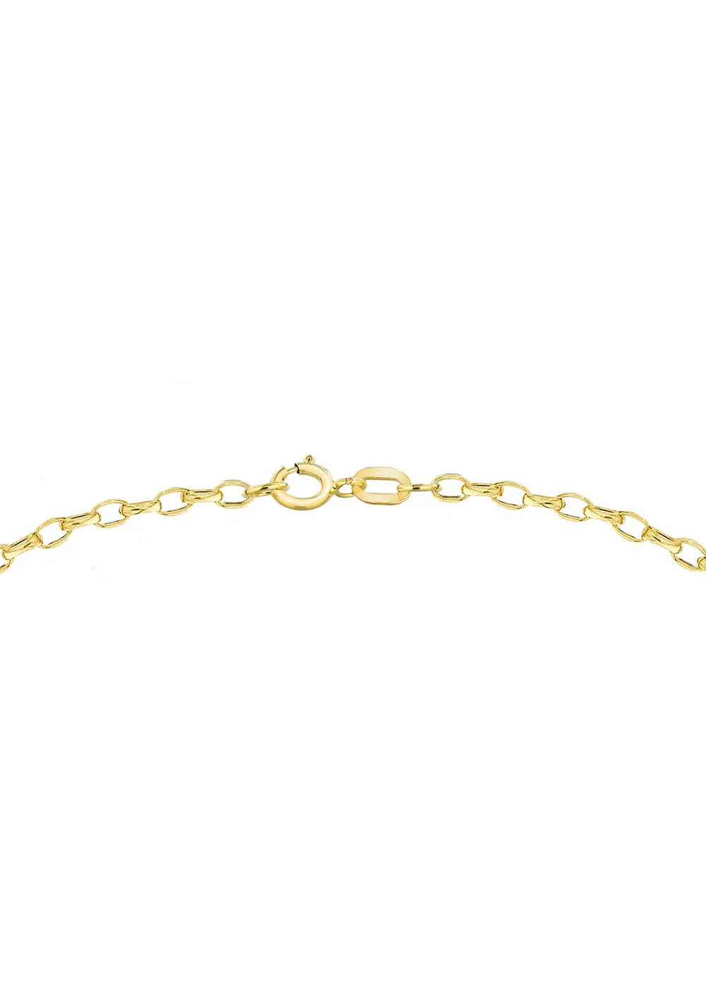 Golden Moments 9ct Yellow Gold Hollow Diamond Cut Oval Belcher Bracelet - One Size Image 2