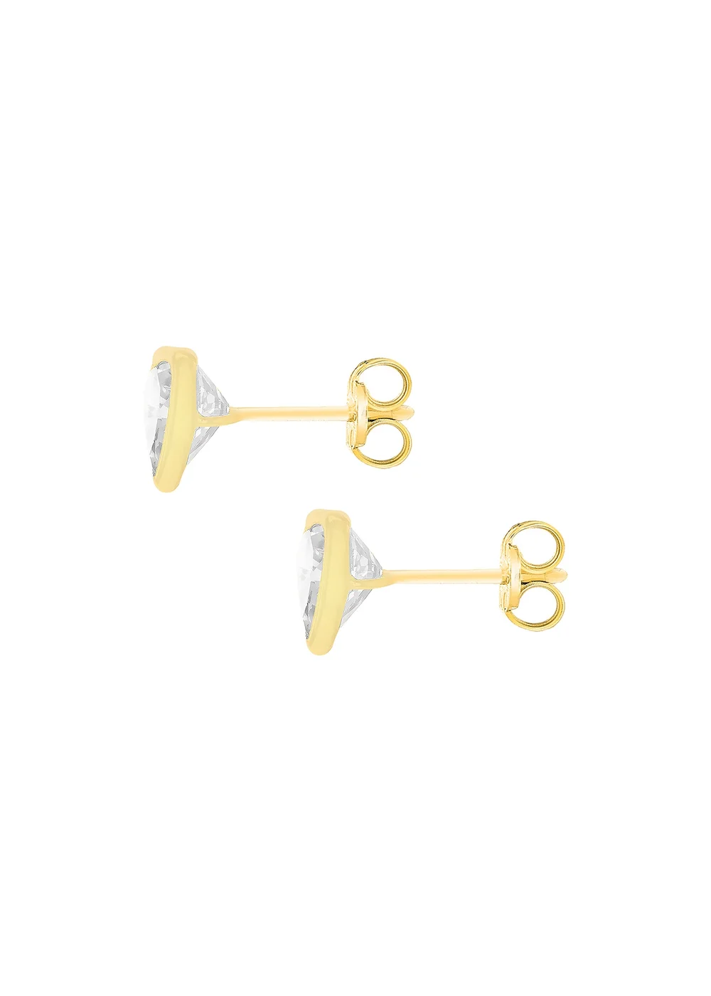 Golden Moments 9ct Yellow Gold Heart Stud Earrings - One Size Image 3