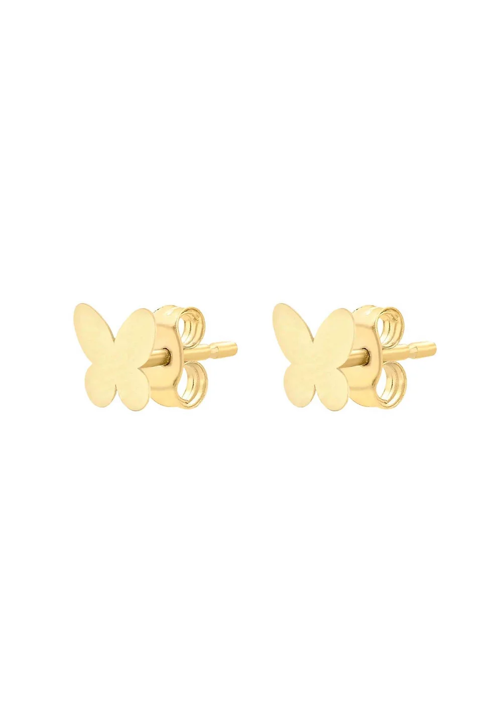 Golden Moments 9ct Yellow Gold 'Butterfly' Stud Earrings - One Size Image 2