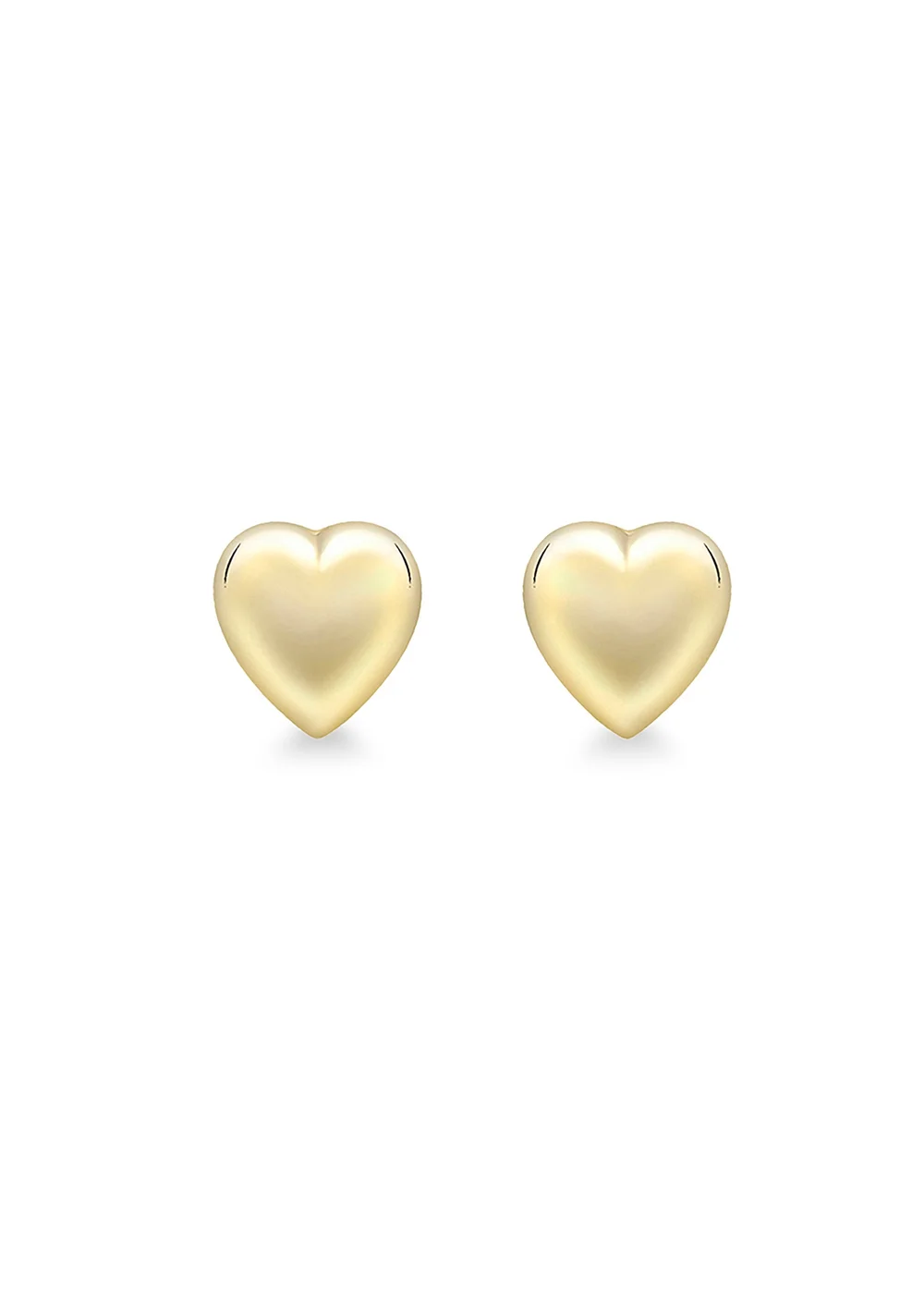 Golden Moments 9ct Yellow Gold Heart Stud Earring - One Size Image 1