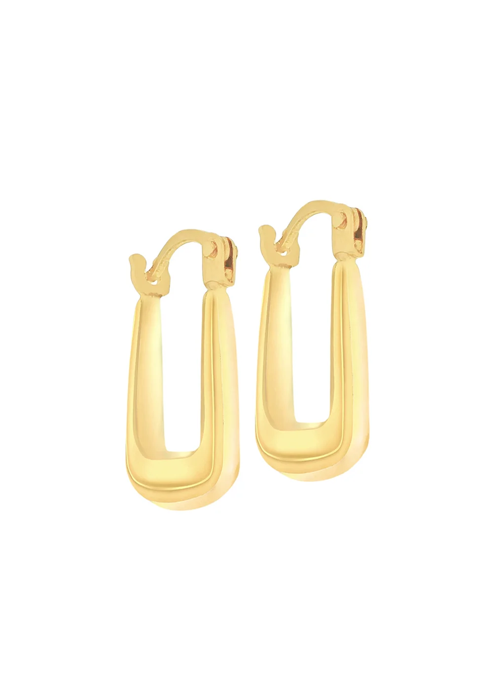Golden Moments 9ct Yellow Gold Creole Earrings - One Size Image 2