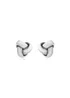 Golden Moments 9ct White Gold Knot Stud Earrings - One Size Image 1