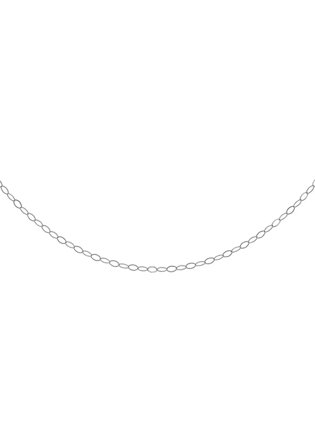 Golden Moments 9ct White Gold Trace Chain