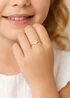 Golden Moments 9ct Yellow Gold Diamond Heart Signet Ring Size J - One Size Image 2