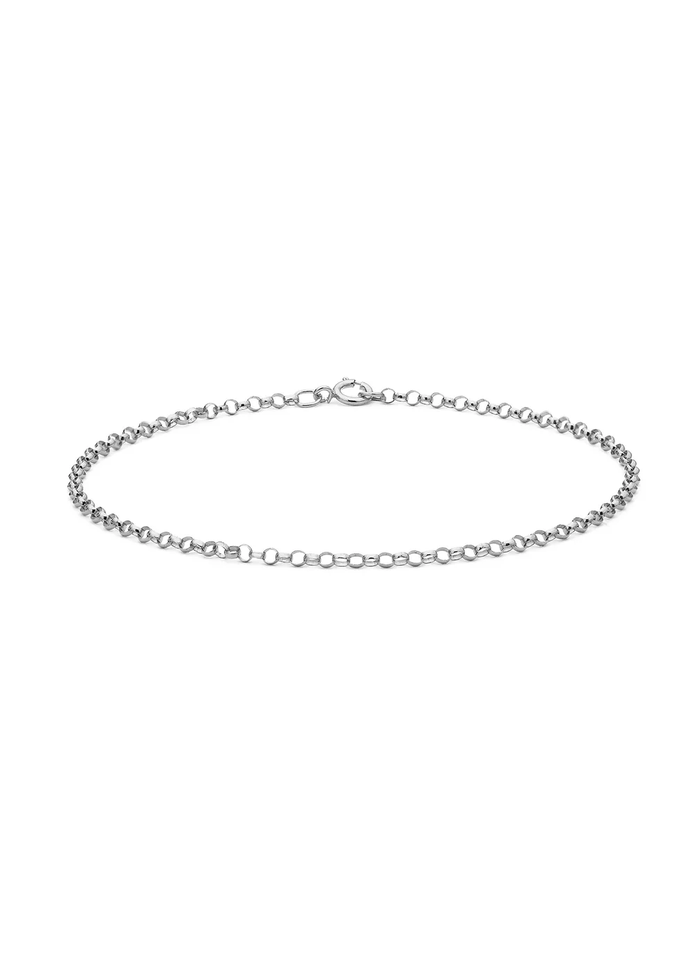 Golden Moments 9ct White Gold Round Belcher Bracelet - One Size Image 1