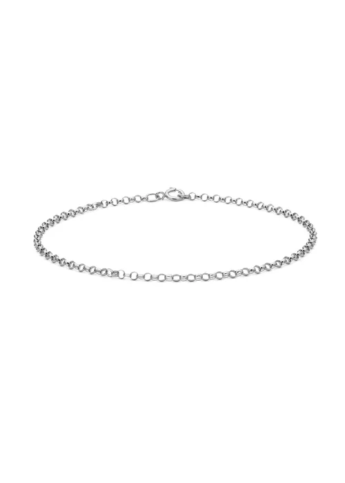 Golden Moments 9ct White Gold Round Belcher Bracelet - One Size Image 1