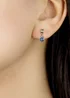 Golden Moments 9ct Yellow Gold Blue Crystal & Ball Drop Earrings - One Size Image 4