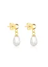 Golden Moments 9ct Yellow Gold Freshwater Pearl Drop Earrings - One Size Image 2