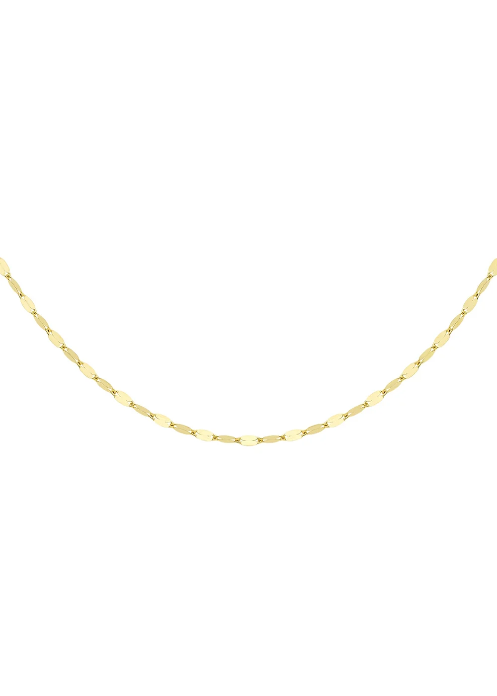 Golden Moments 9ct Yellow Gold Sparkle Forzatina Chain - One Size Image 1