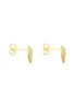 Golden Moments 9ct Yellow Gold 'Flower Heart' Stud Earrings - One Size Image 3