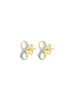 Golden Moments 9ct 2-Tone Gold 'Infinity' Stud Earrings - One Size Image 2
