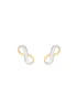 Golden Moments 9ct 2-Tone Gold 'Infinity' Stud Earrings - One Size Image 1