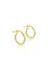 Golden Moments 9ct Yellow Gold Polished Twisted Hoop Earrings - One Size Image 1