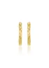 Golden Moments 9ct Yellow Gold Polished Twisted Hoop Earrings - One Size Image 3