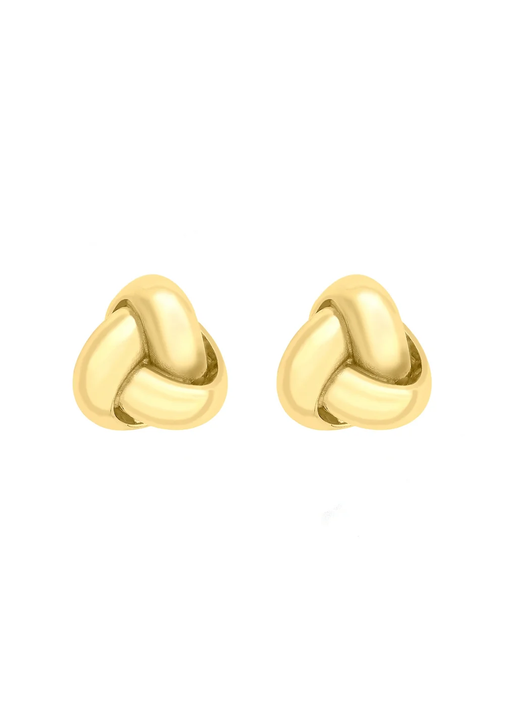Golden Moments 9ct Yellow Gold Knot Stud Earrings - One Size Image 1