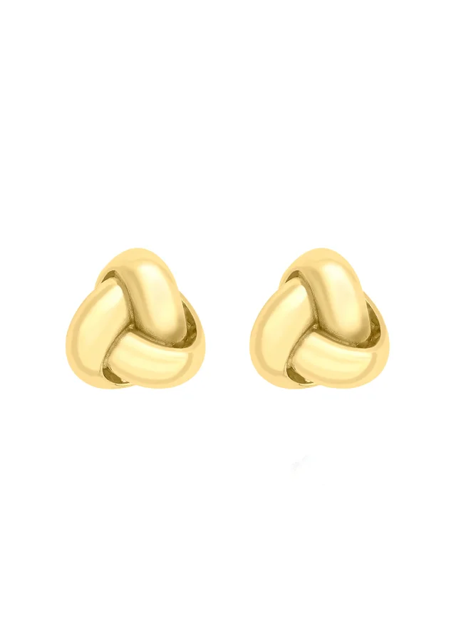 Golden Moments 9ct Yellow Gold Knot Stud Earrings