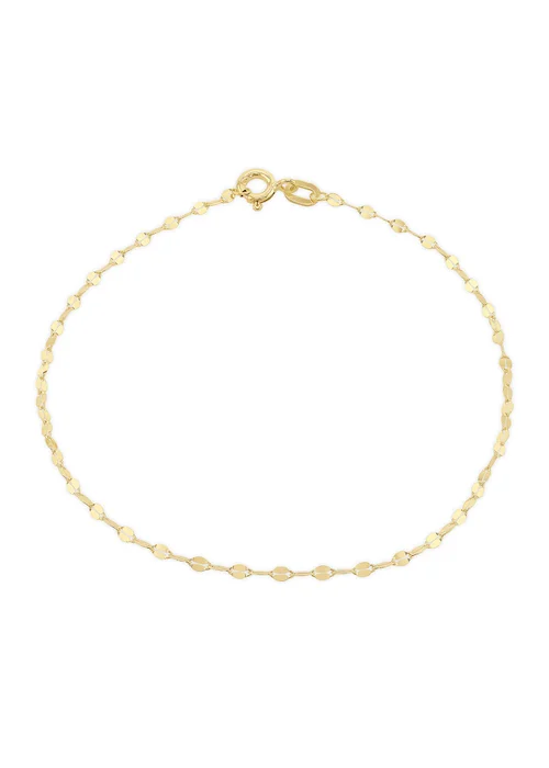 Golden Moments 9ct Yellow Gold Sparkle Forzatina Bracelet - One Size Image 1