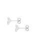 Golden Moments 9ct White Gold Heart Stud Earrings - One Size Image 3