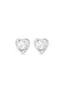 Golden Moments 9ct White Gold Heart Stud Earrings - One Size Image 1