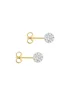 Golden Moments 9ct Yellow Gold Crystal Ball Stud Earrings - One Size Image 2